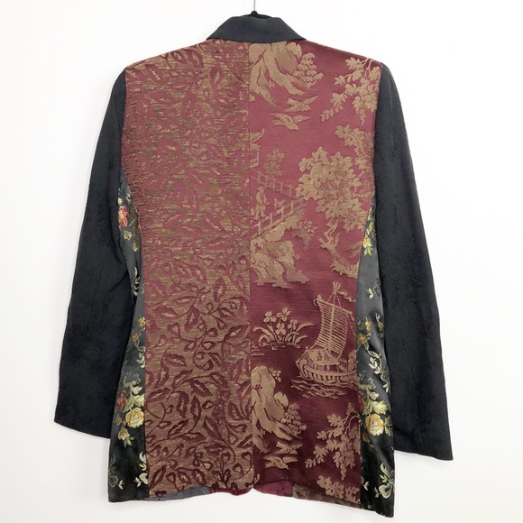 Reflections from the heart color fabric black jacquard blazer - Picture 10 of 12